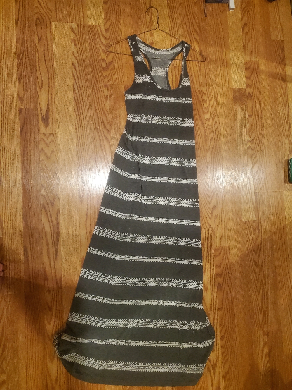 Mossimo Vintage Striped Racerback Maxi Dress in Grey